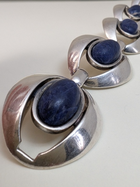 Bransoletka srebrna srebro 925, lapis lazuli